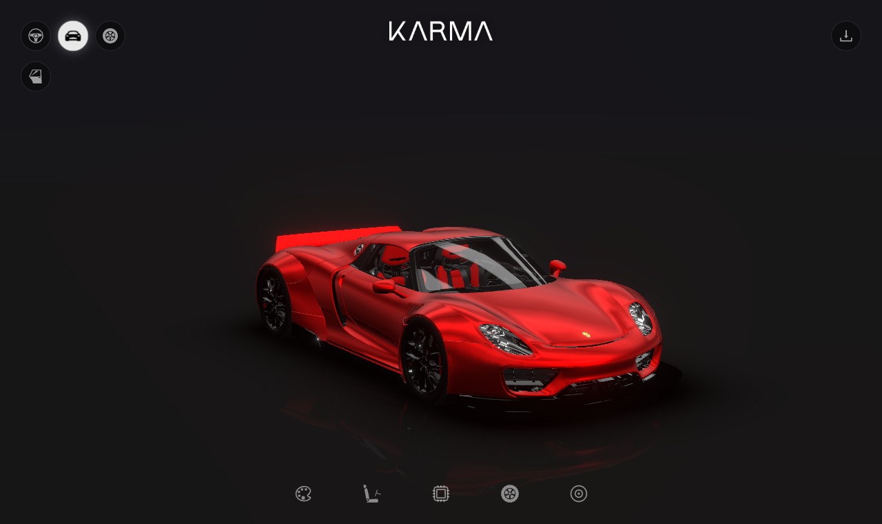 KARMA 3D CUSTOMIZER — screenshot